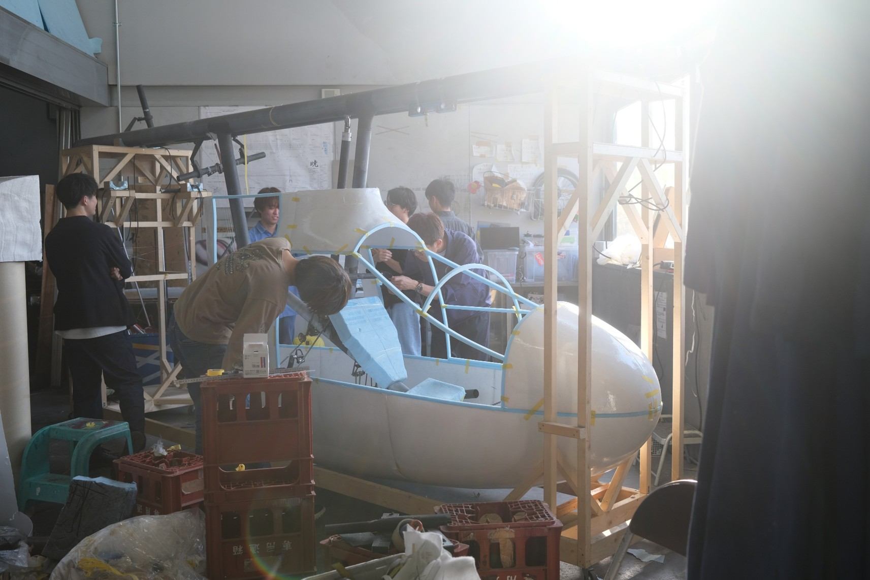 機体製作の様子